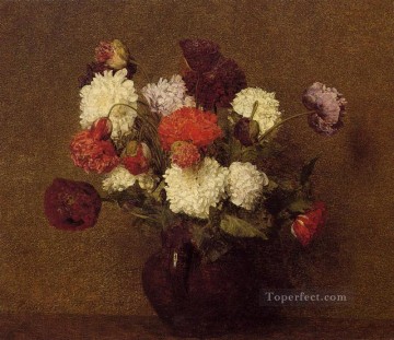 Flores Amapolas Henri Fantin Latour Pinturas al óleo